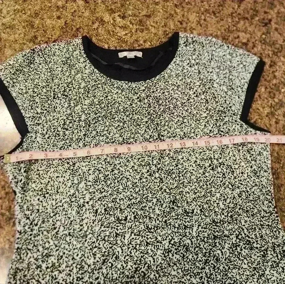 NEW London Times Short Sleeve A-Line Sweater Dress, Black / Ivory; $79 - Picture 6 of 8